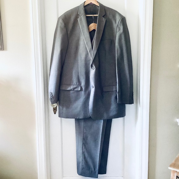 Fabio Fabrinni 3-Piece Suit Men's 42L Gray 2-Button Notch Lapel Formal Wedding - Picture 1 of 16